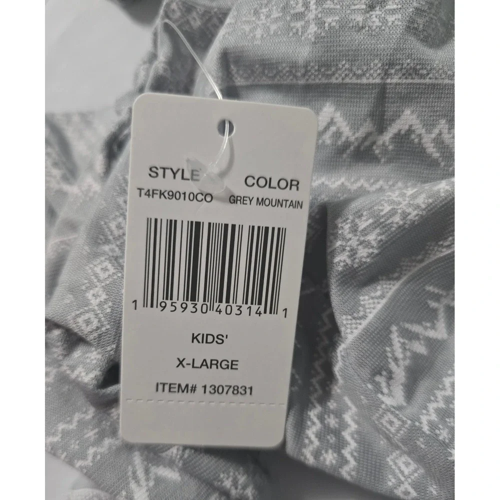 32 Degrees Heat Kids XL Grey Mountain Thermal Base Layer Set T4FK9010CO‎ NWT